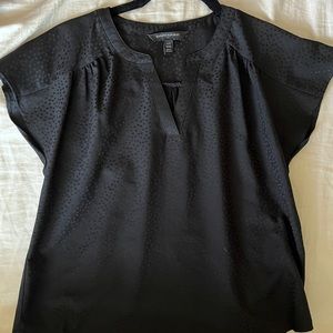 Banana Republic Dotted Black Blouse